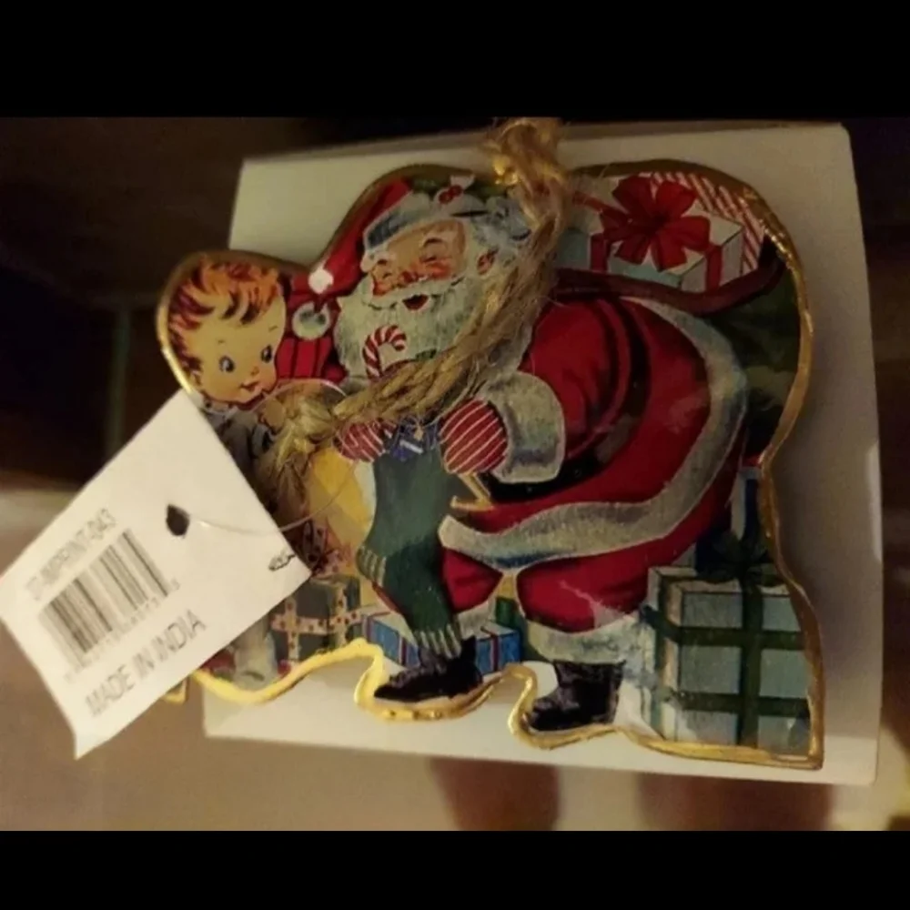 Abbott Collection 37-IMPRINT-043 Santa with Boy Ornament BNWT RETIRED 2022